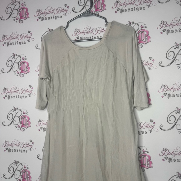 Angela Mara Italy dress grey tiered mesh with under slip soft buttery luxe - Picture 9 of 11